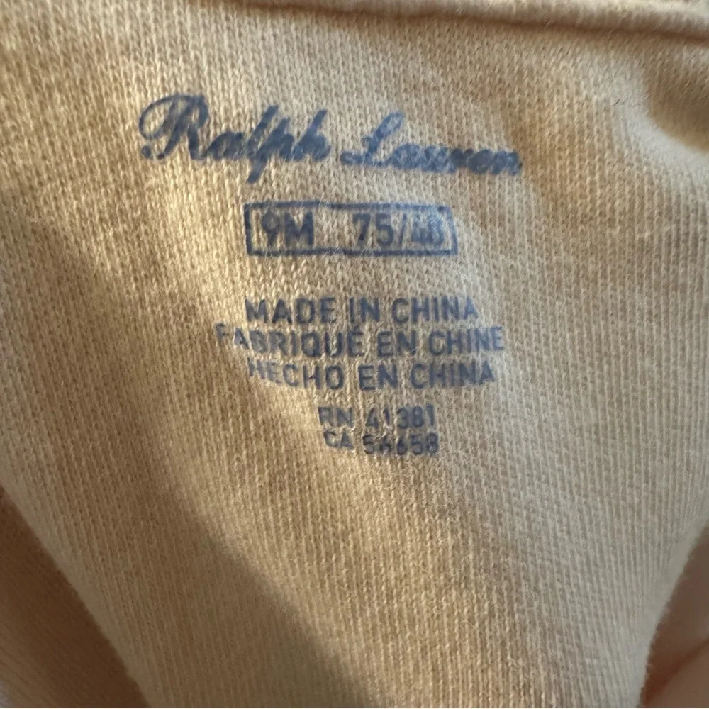 Ralph Lauren Pale Pink Polo Peplum Baby Romper 9 month
